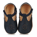 Scarpine in pelle con cinturino a T, Blu navy | Easy Peasy