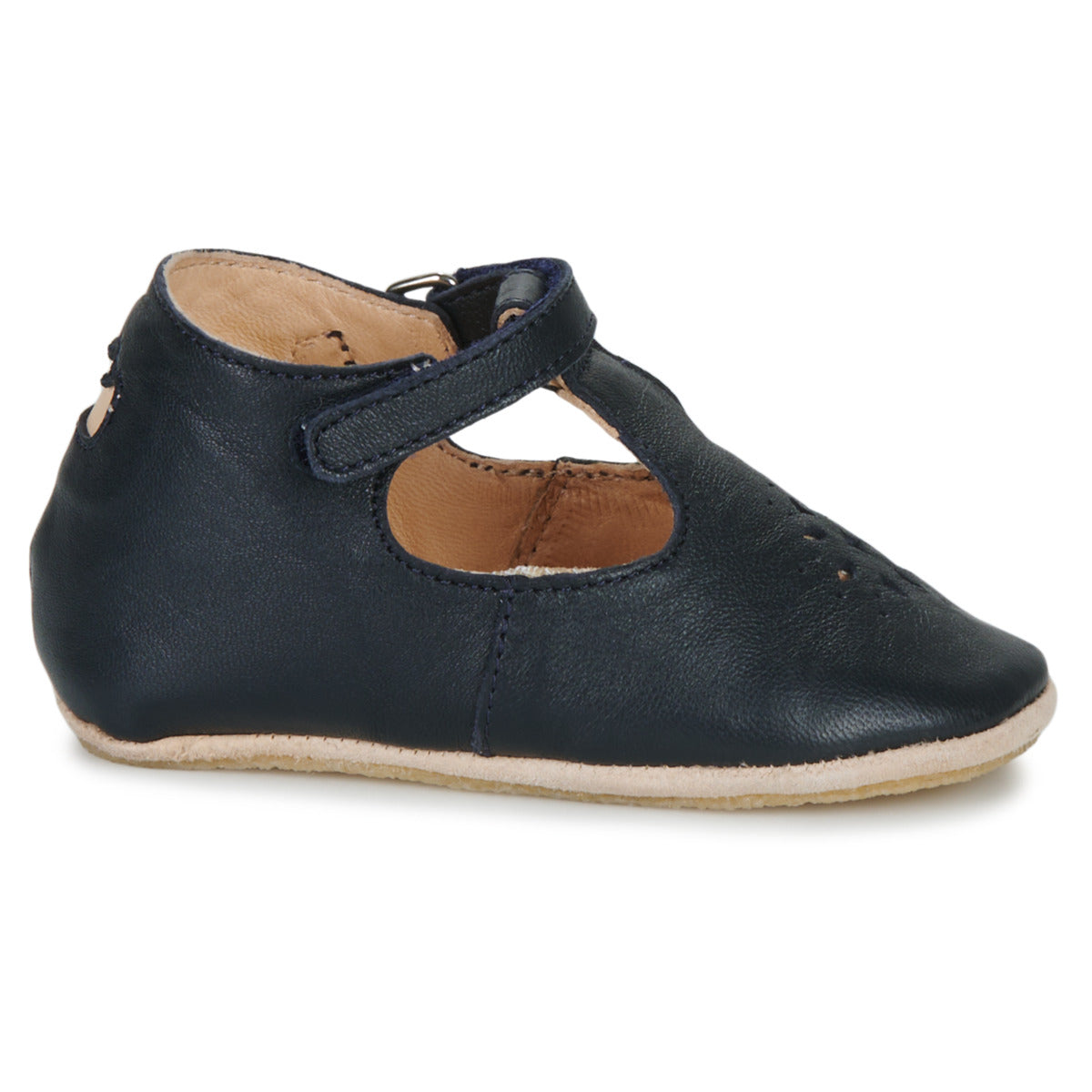 Scarpine in pelle con cinturino a T, Blu navy | Easy Peasy