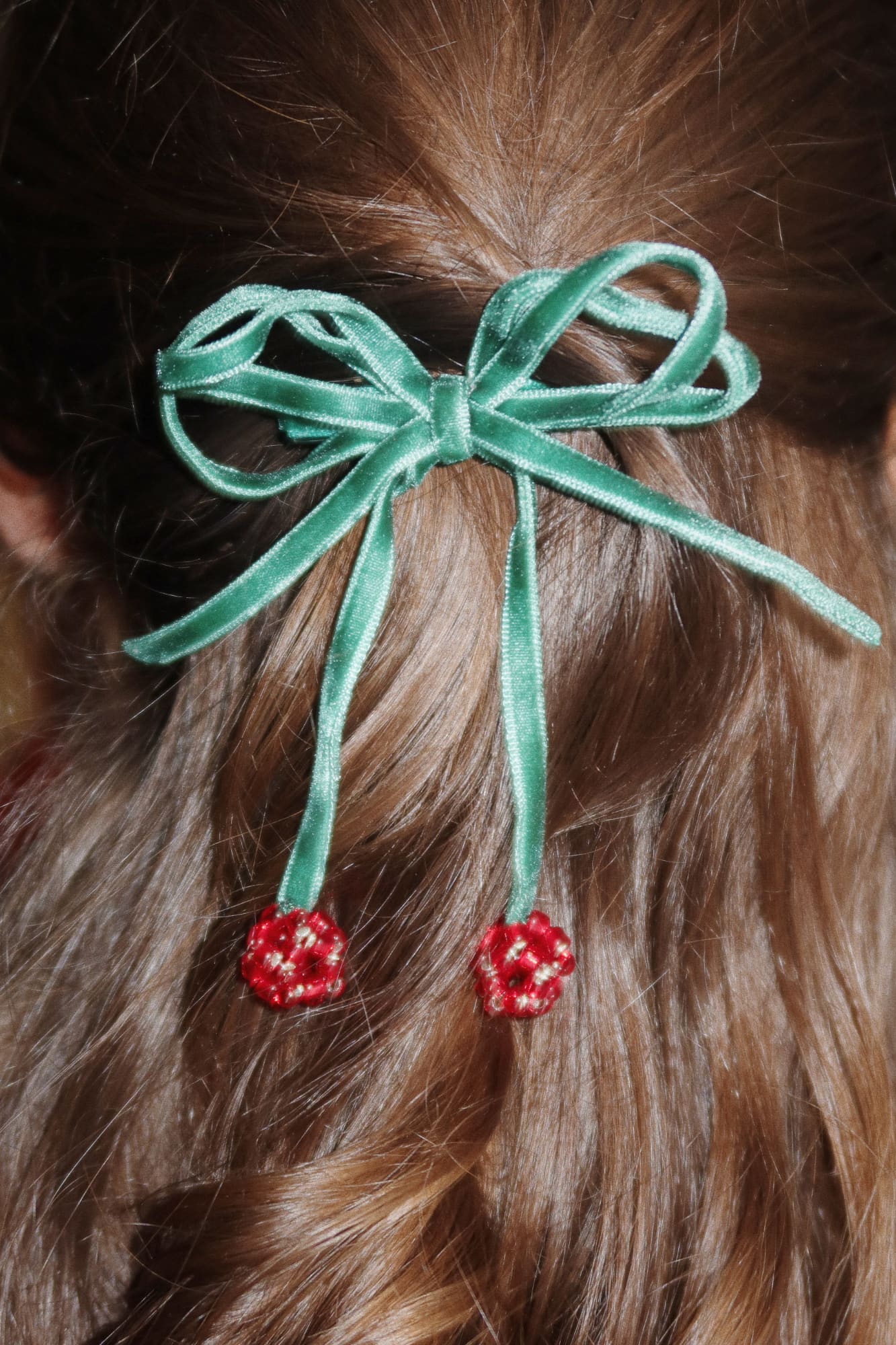 Hair clips, Cherry bow