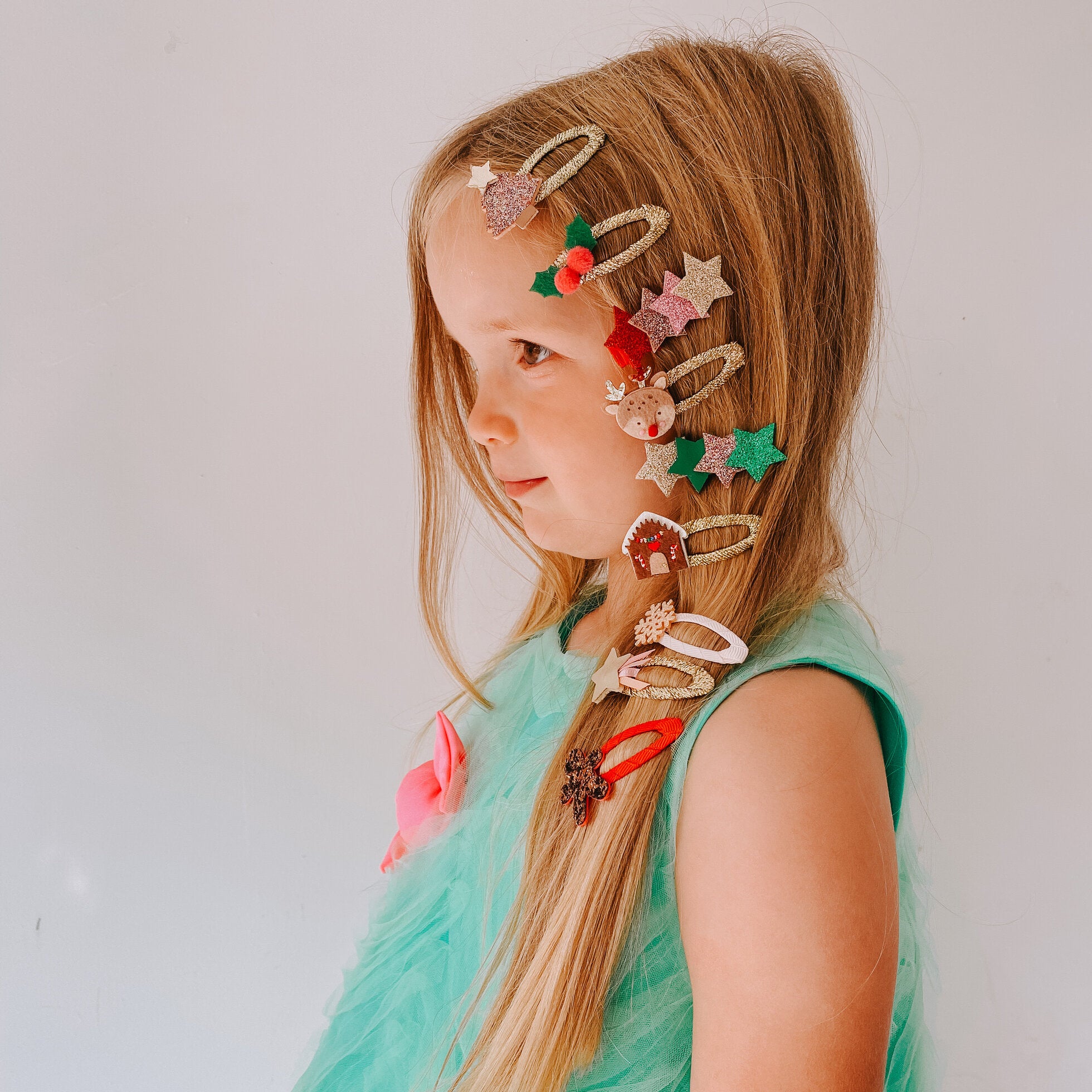 Gingerbread House Hair Clips