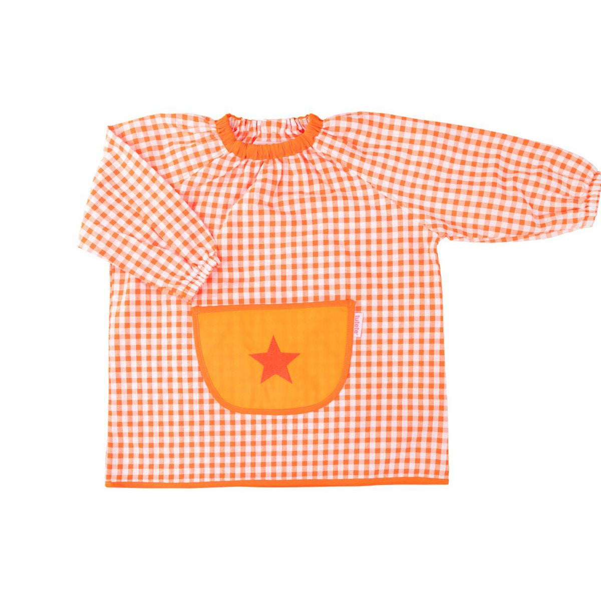 Grembiulino vichy stella, Arancio