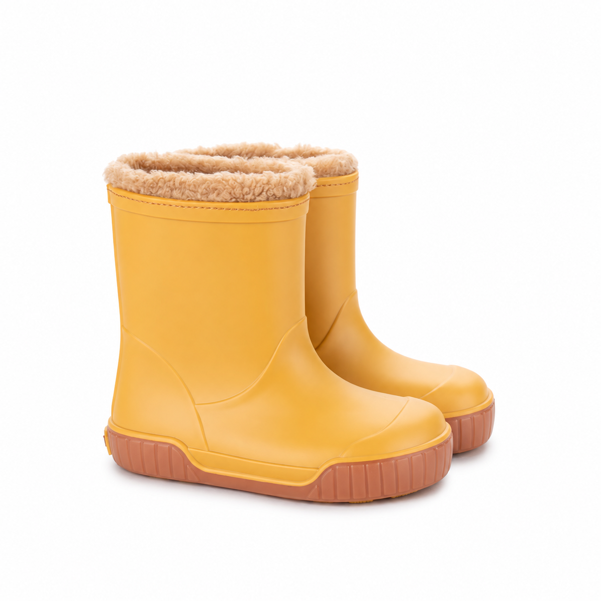 Stivali da pioggia barefoot foderati Pau Giallo
