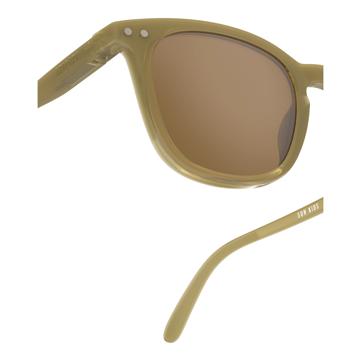 IZIPIZI #E Olive sunglasses, ages 3-5 and 5-7 — outer frame detail