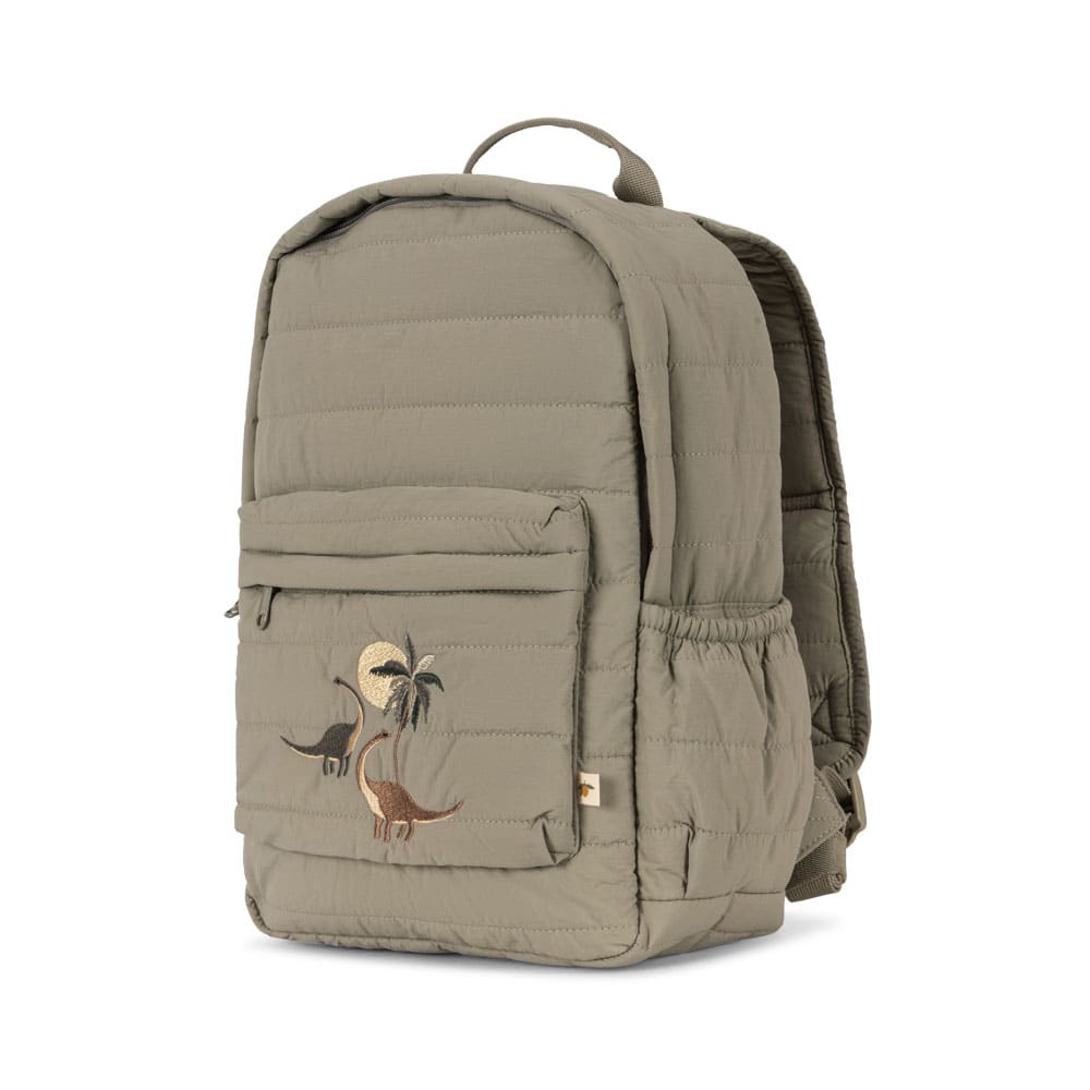 Water-repellent quilted backpack, Dinosaurs