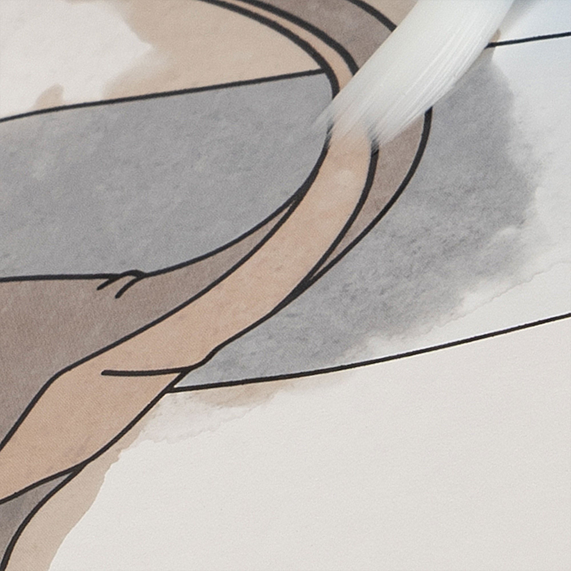 Magic brush painting with water, Sand