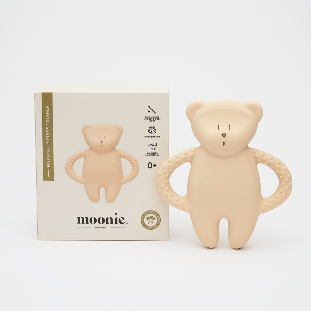 Organic natural rubber teether, Moonie sand