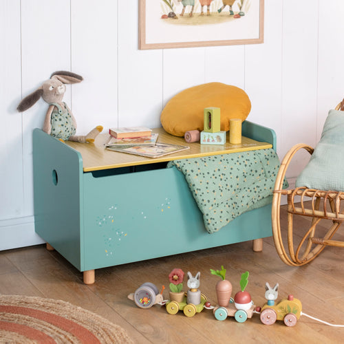 Wooden toy chest, Sage