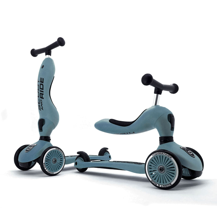 Monopattino trasformabile 2 in 1 Highwaykick 1, Steel blu