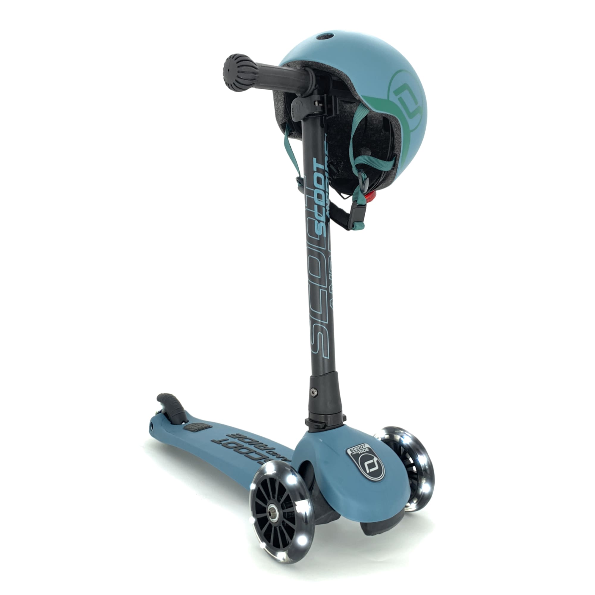 Highwaykick 3 Led folding scooter, Steel blue