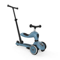 Highwaykick 1 2-in-1 Transformable Push Scooter, Steel Blue