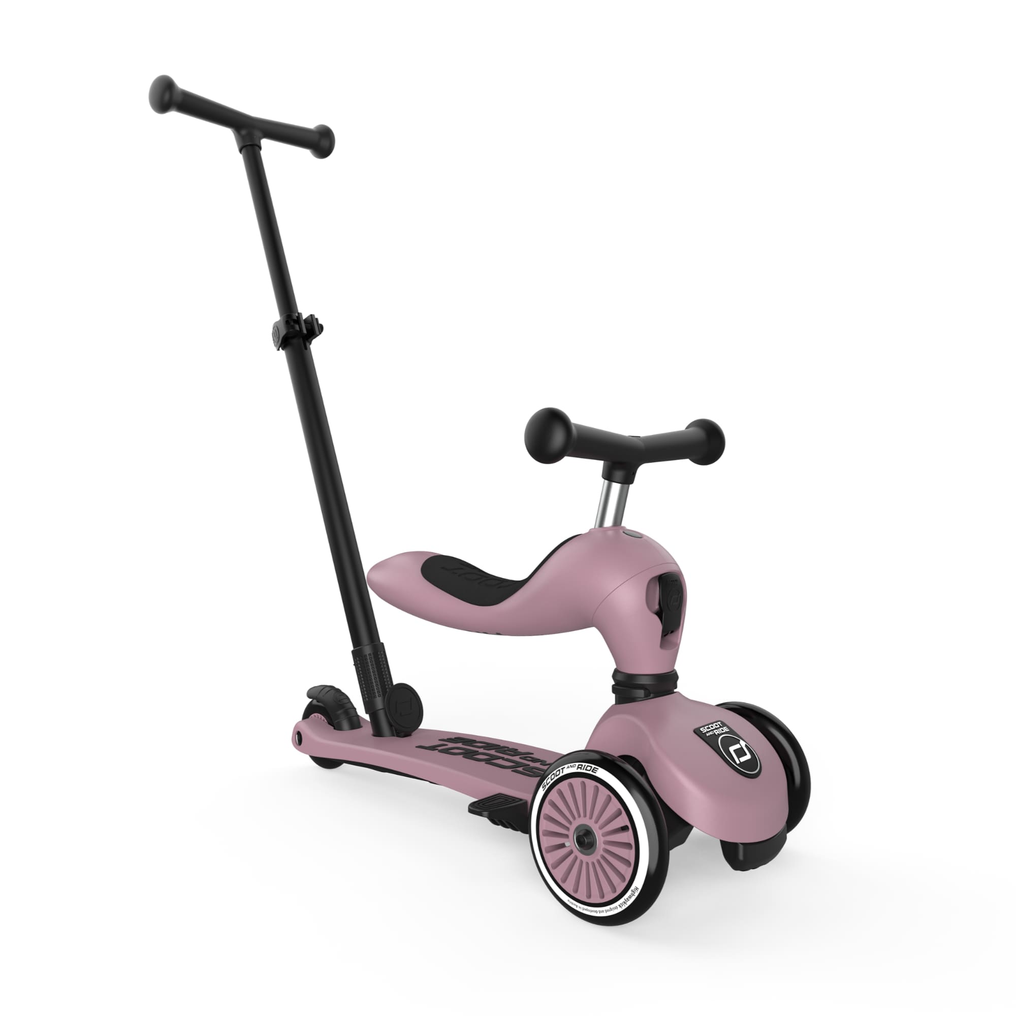 Highwaykick 1 2-in-1 Transformable Push Scooter, Wildberry