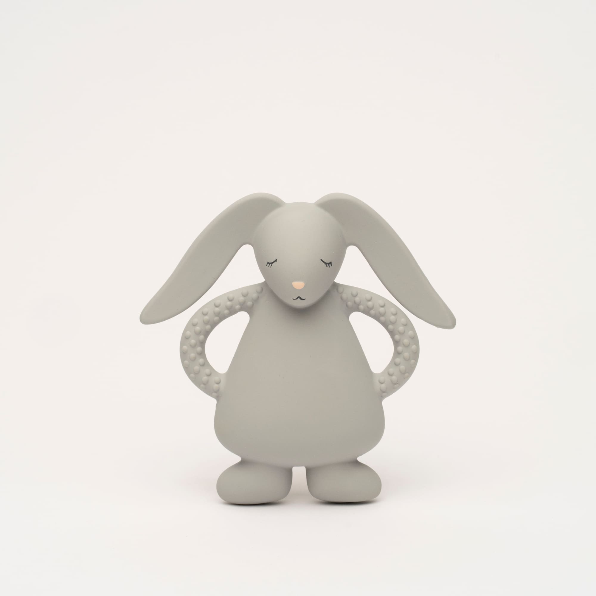 Organic natural rubber teether, Moonie silver