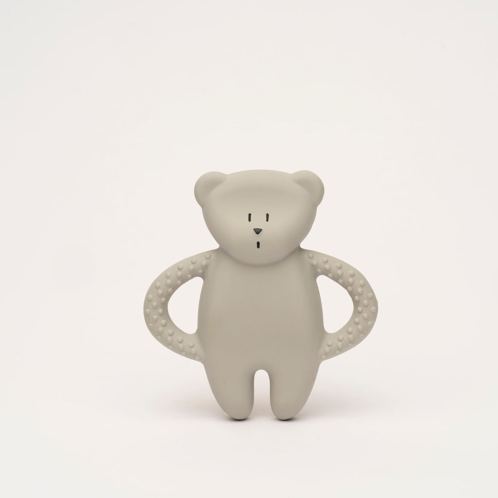 Organic Natural Rubber Teether, Moonie Gray