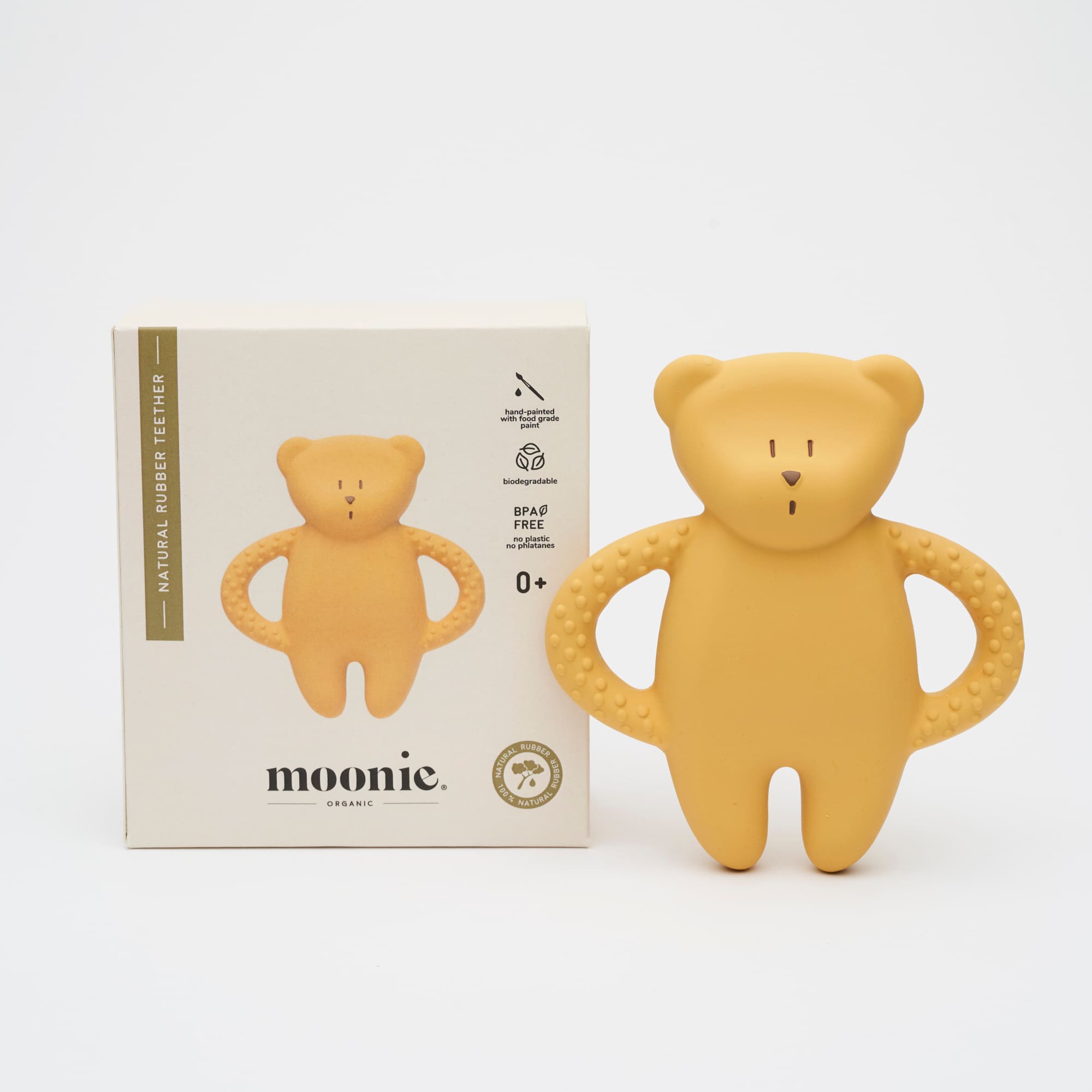 Organic natural rubber teether, Moonie honey