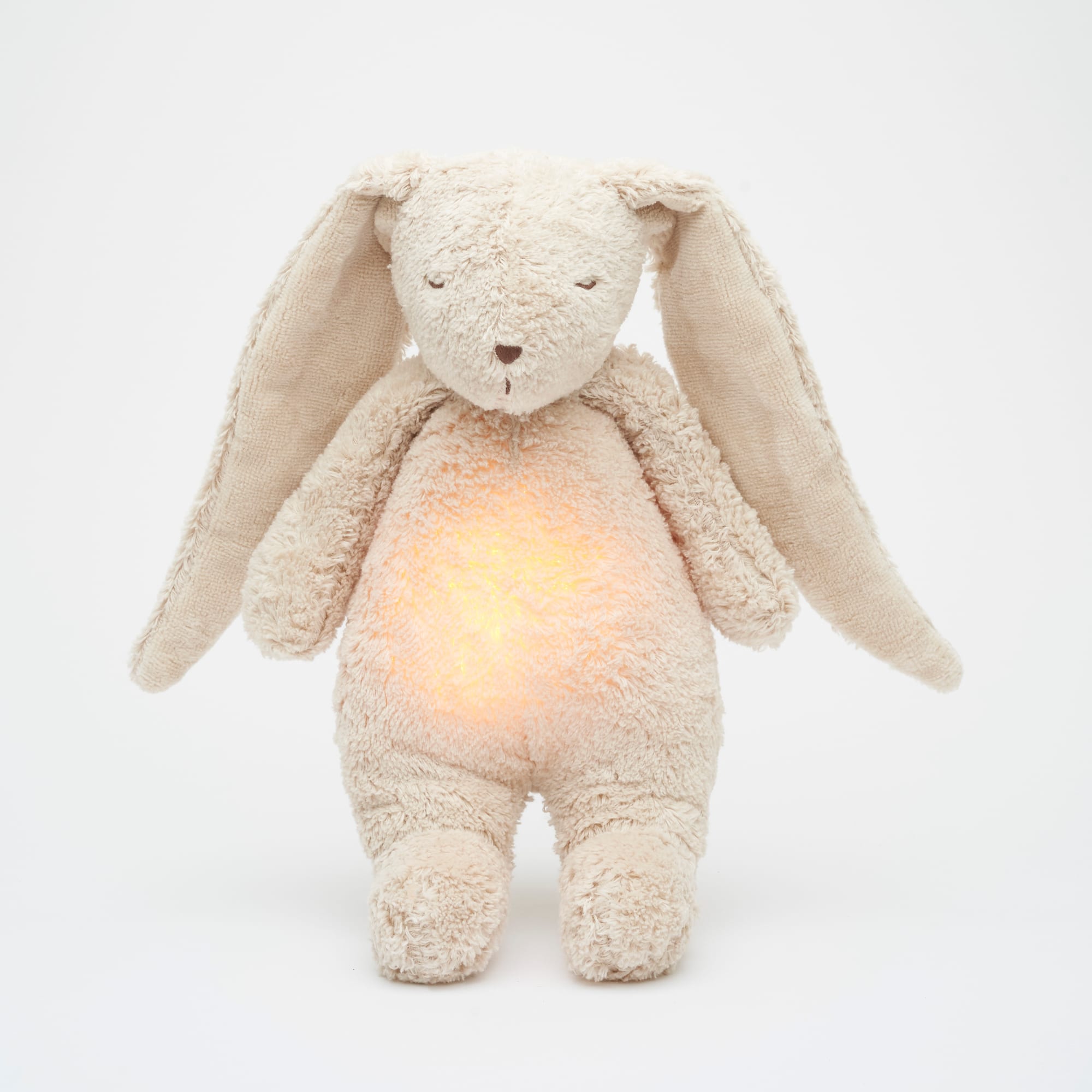 Moonie coniglio ronzante con luce cotone bio, Sand