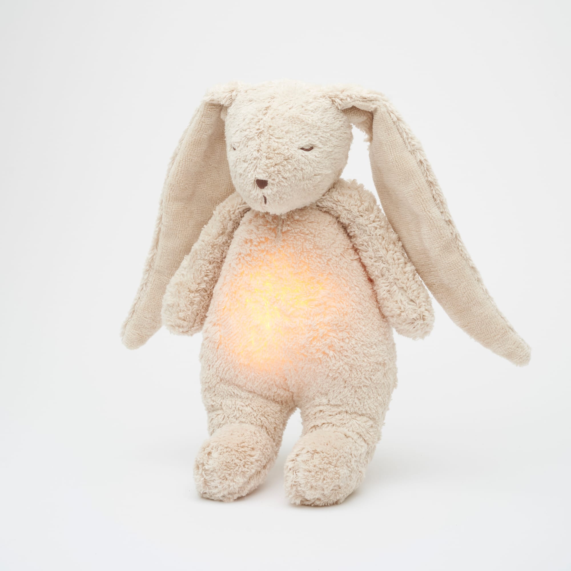 Moonie coniglio ronzante con luce cotone bio, Sand