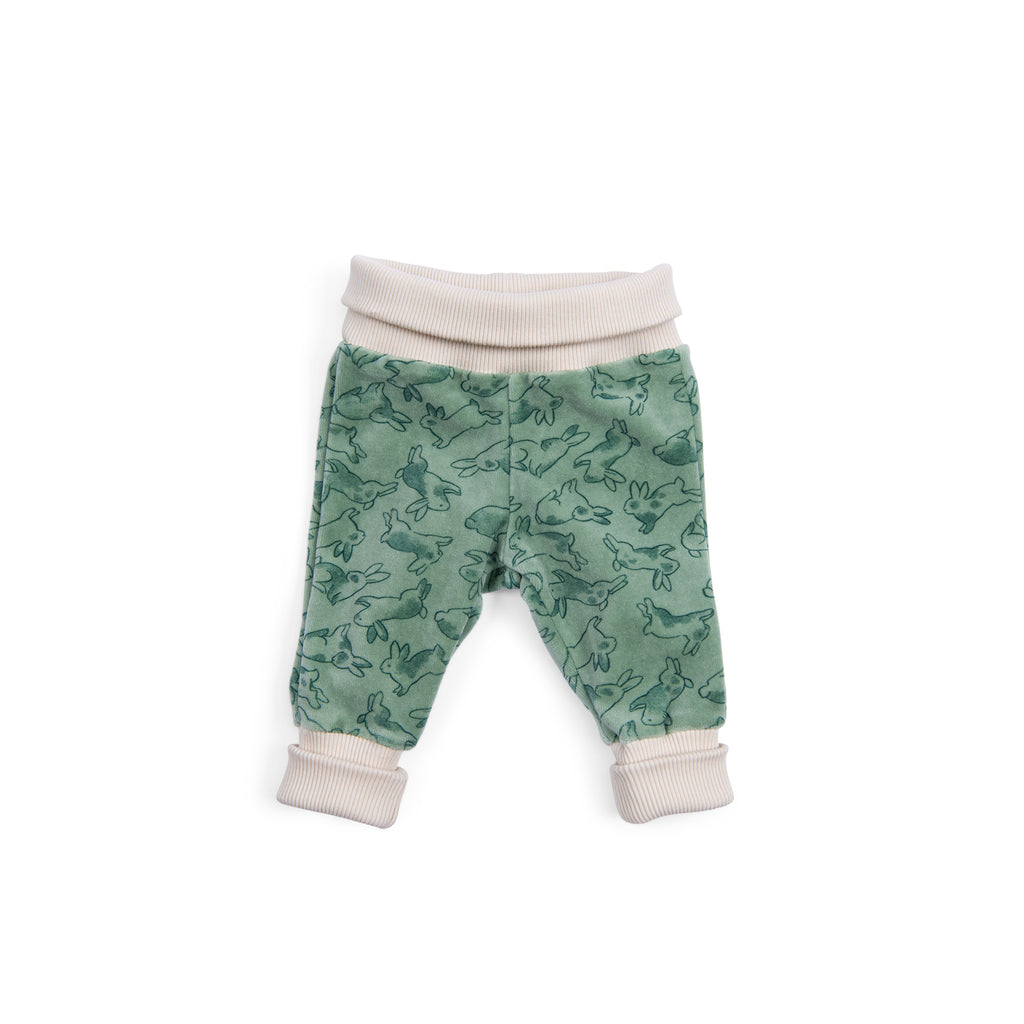 Moulin Roty | Pantaloni in velluto verde conigli, Ivanoe