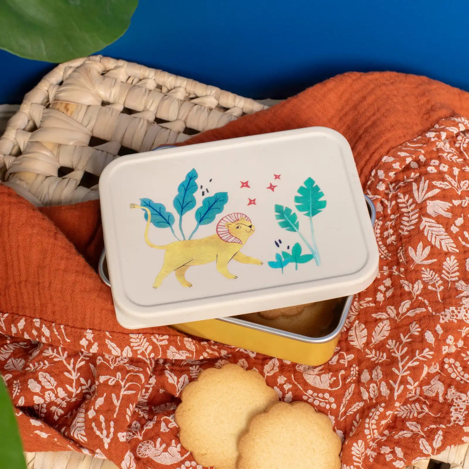 Porta merenda in acciaio inox, La foresta Mawa