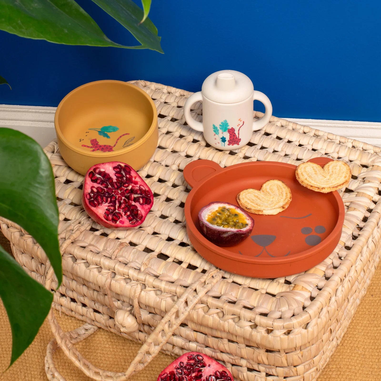 Set stoviglie in silicone, La foresta Mawa