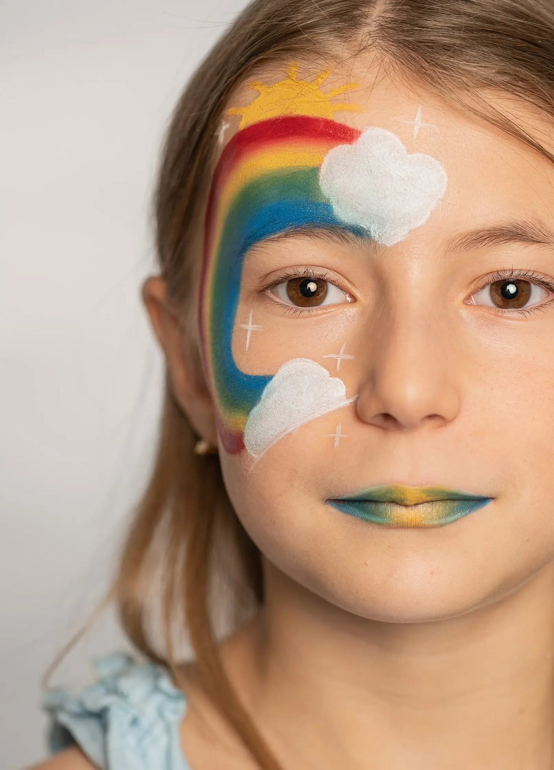 Matite bio face painting per bambini 6 colori, Arcobaleno