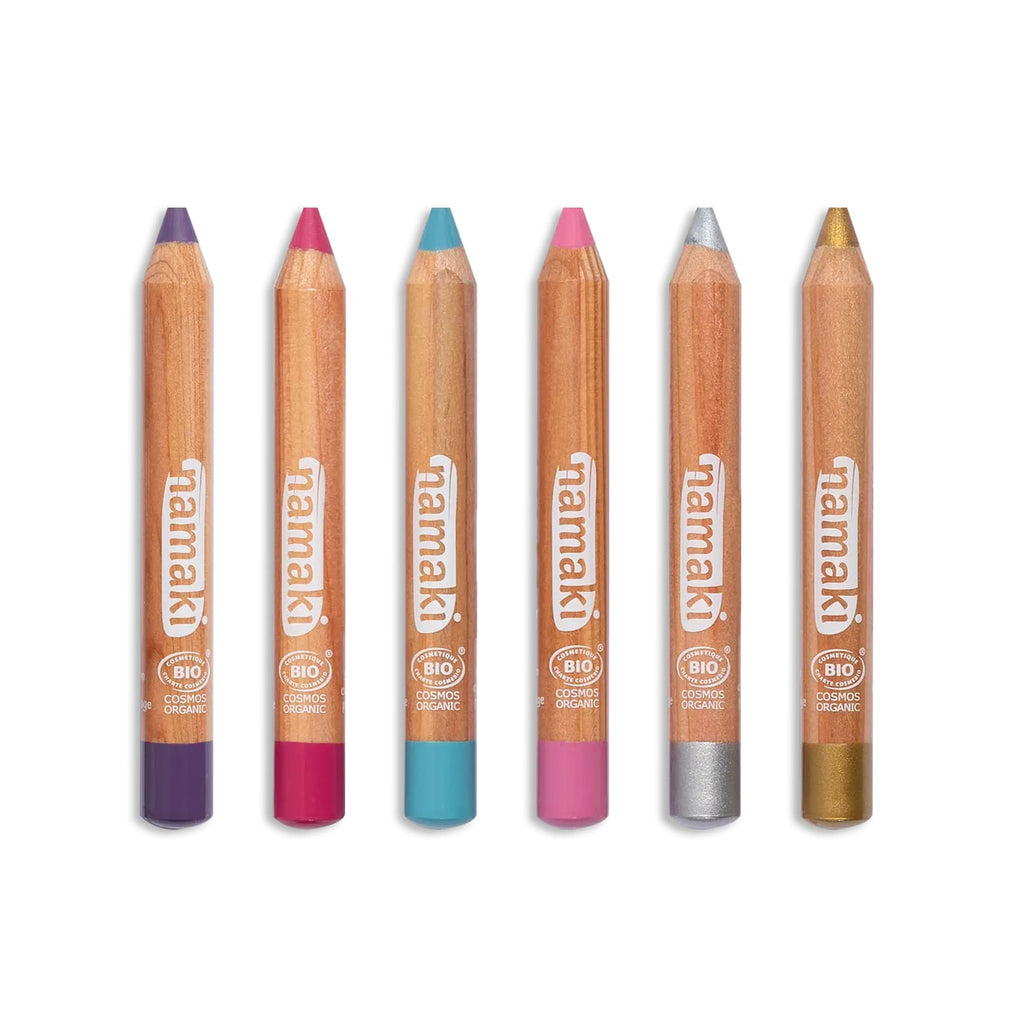 Matite bio face painting 6 colori, Mondi incantati