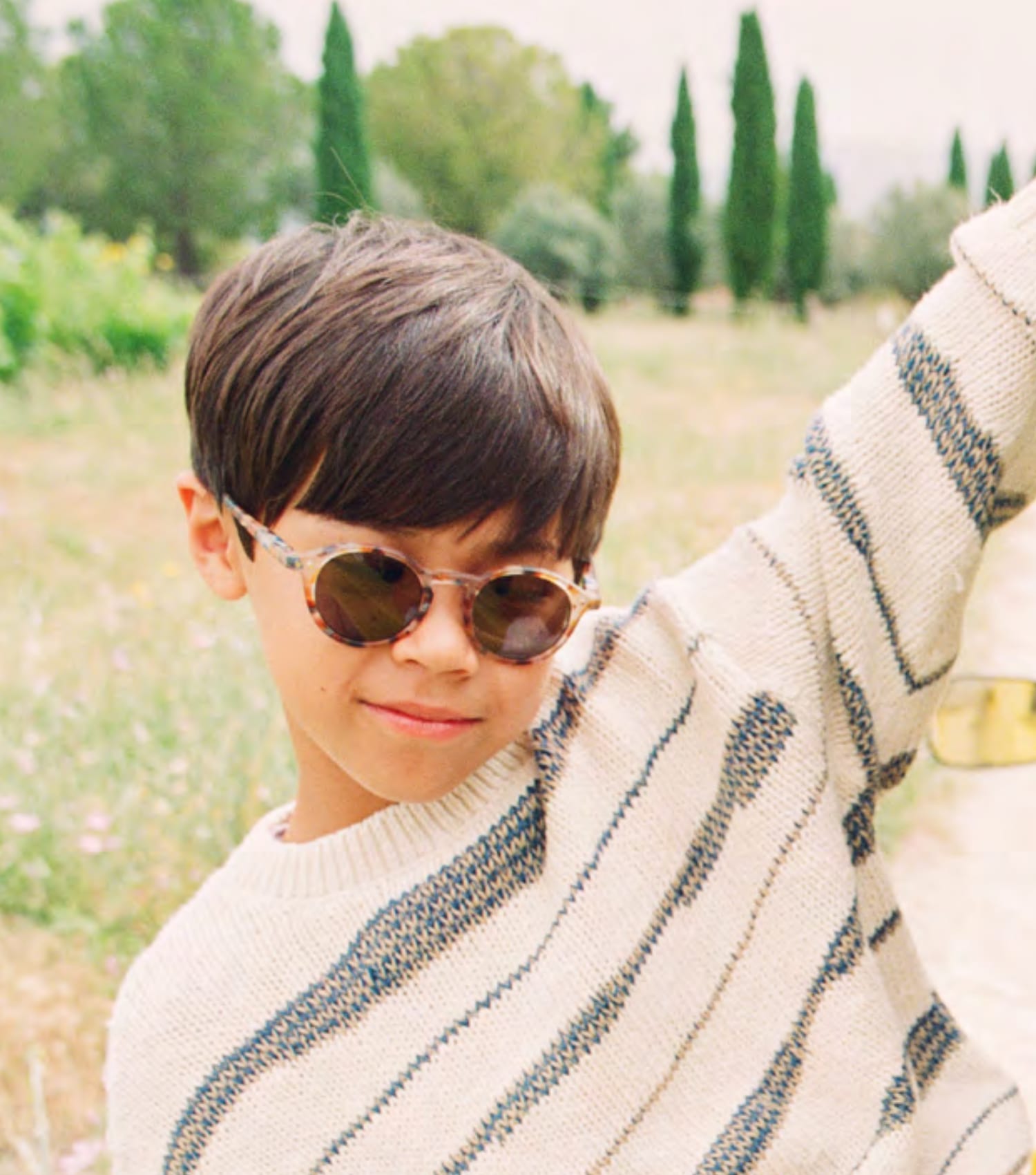 Polarized and flexible sunglasses 5-10 years, Retro Blue tortoise 