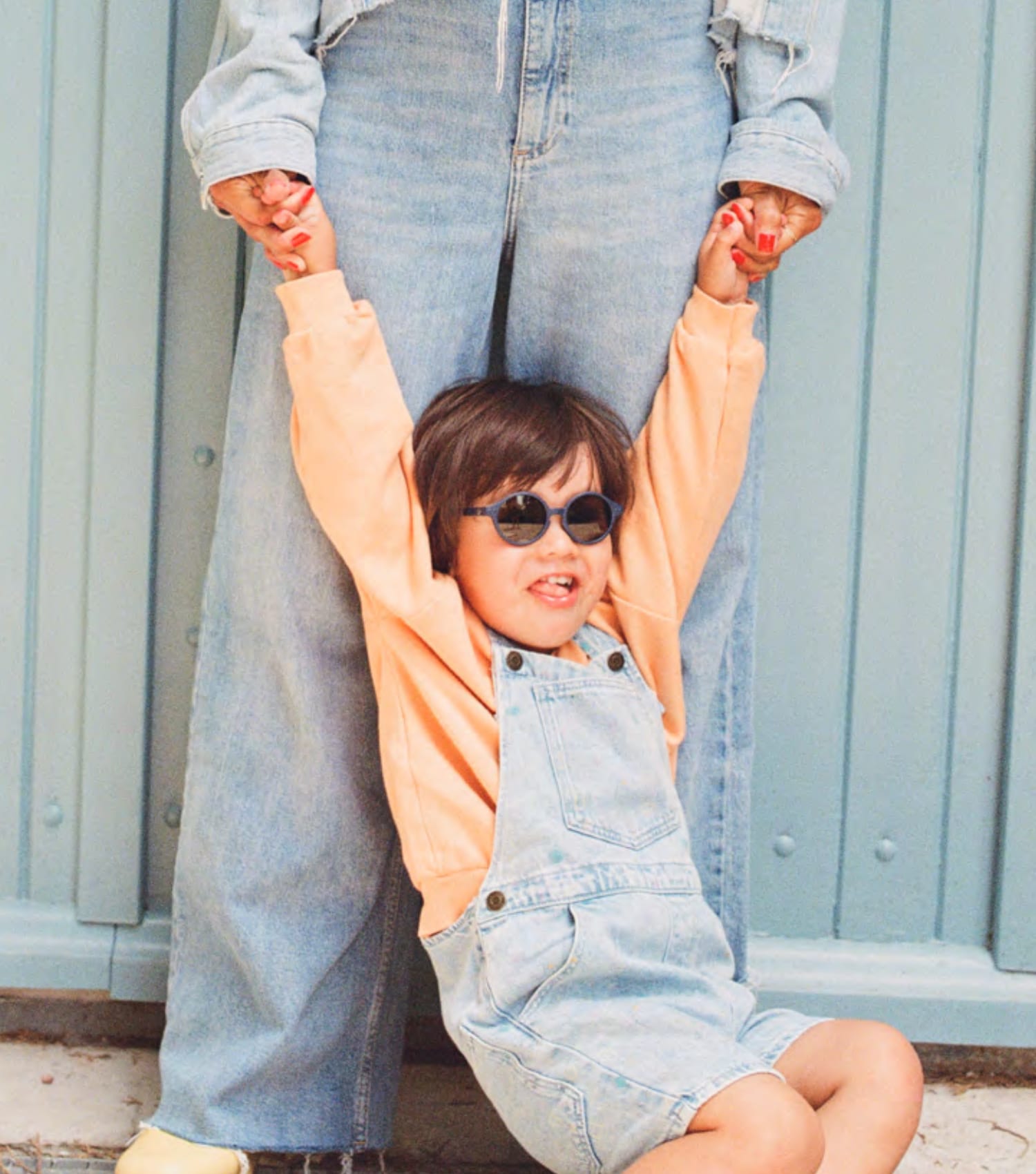 Polarized and flexible sunglasses 9-36 months, Iconic Denim