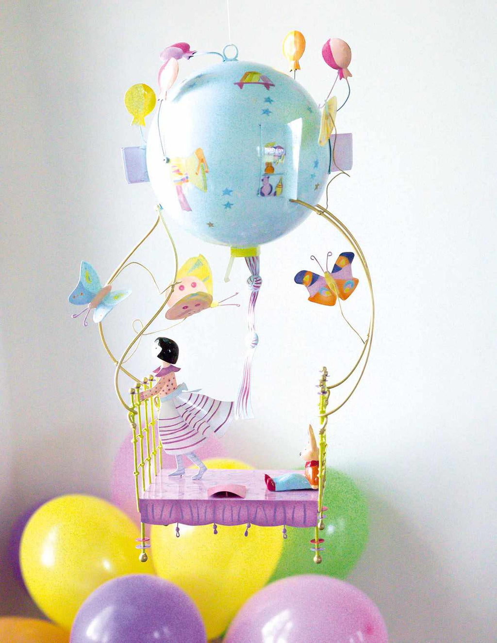 Giostrina mobile in metallo, Bambina nel letto volante - Oiseau Bateau
