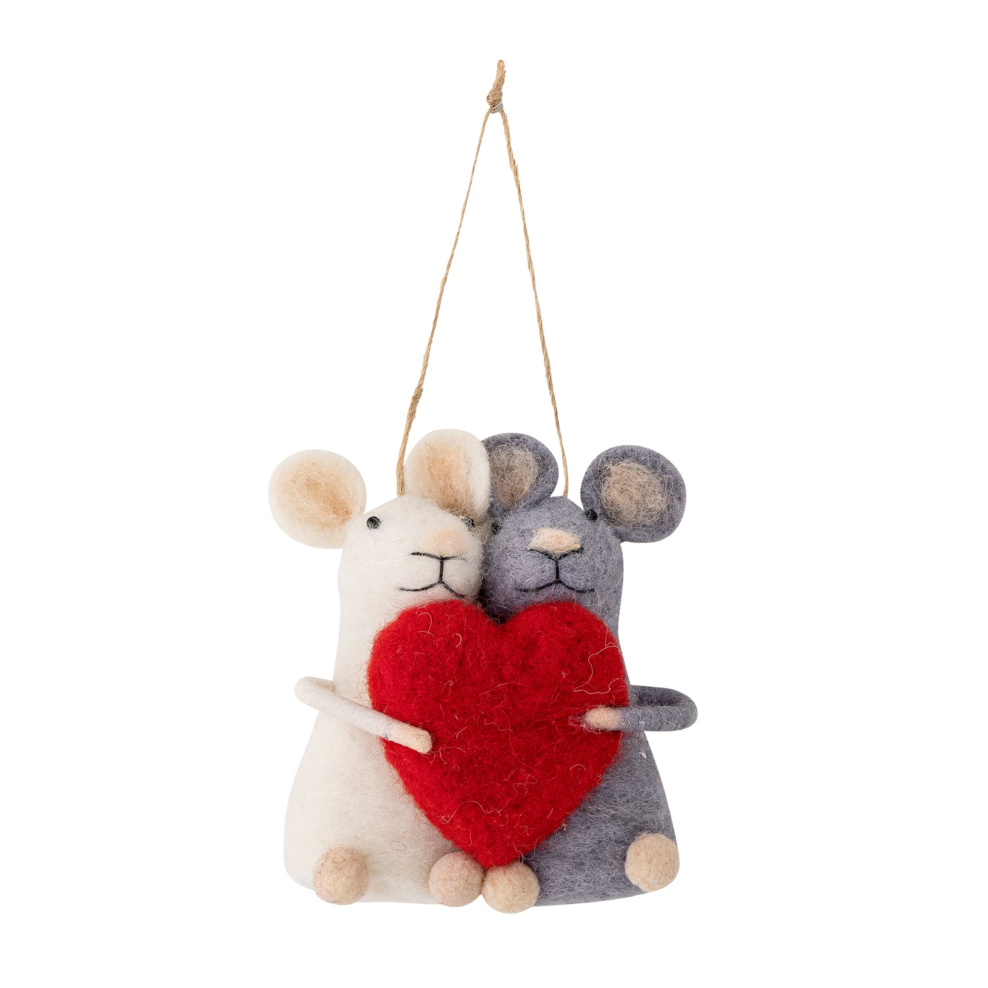 Christmas Ornament, Red Heart Mice