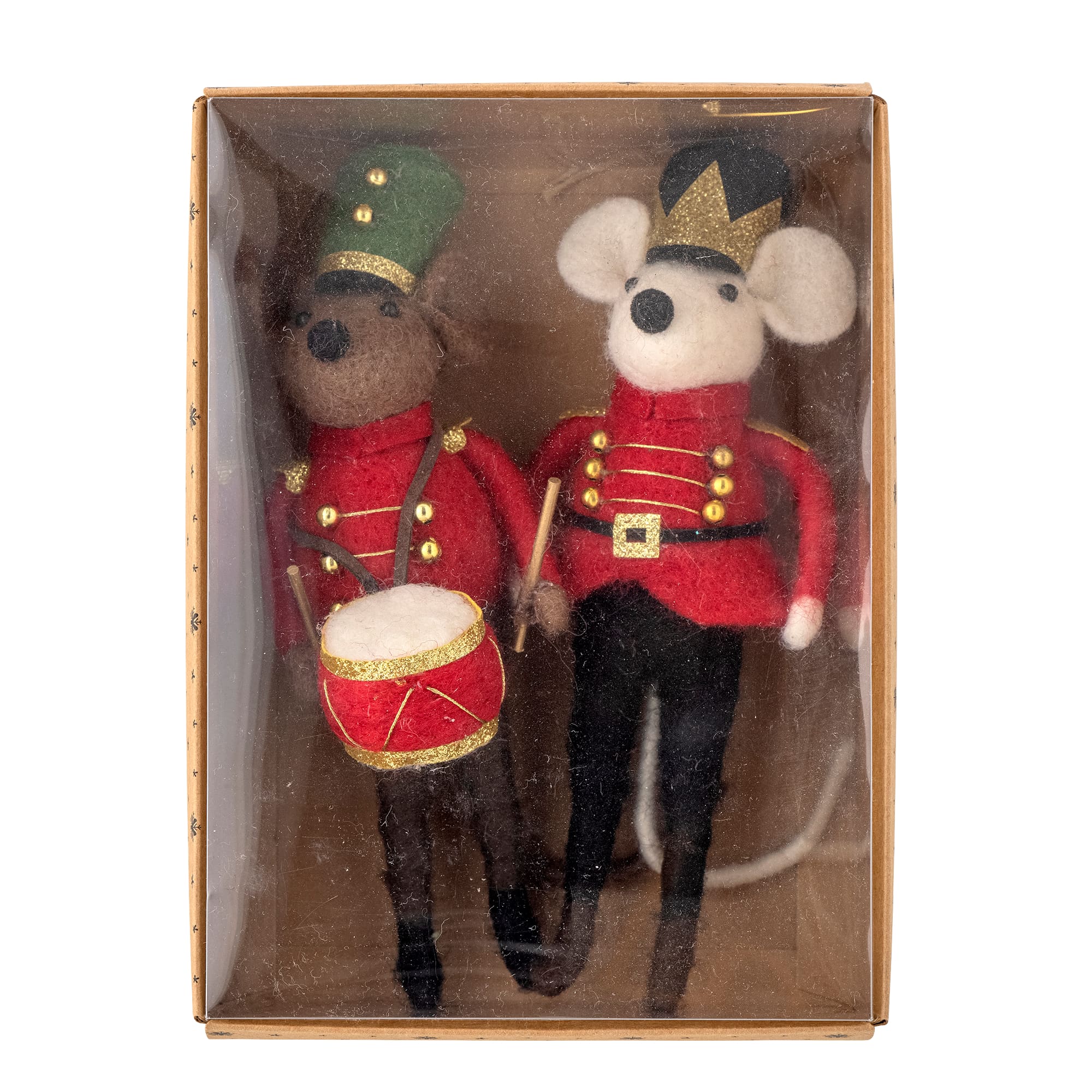 Christmas Ornament, Set of 2 Musical Band Mice