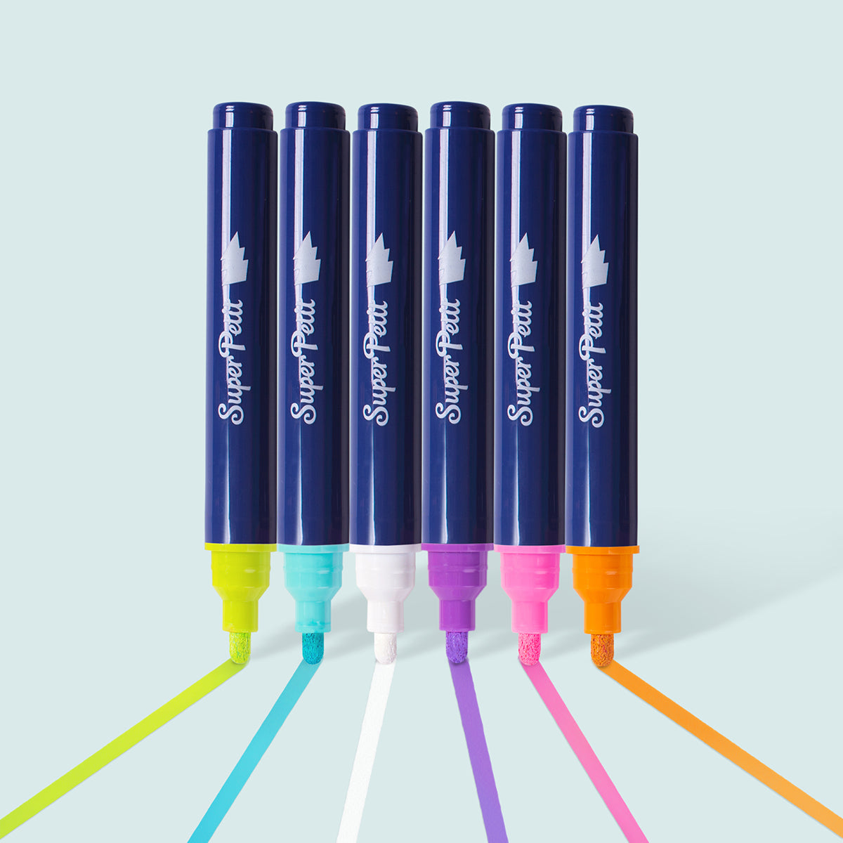 Set of 6 Erasable Glass and Mirror Markers
