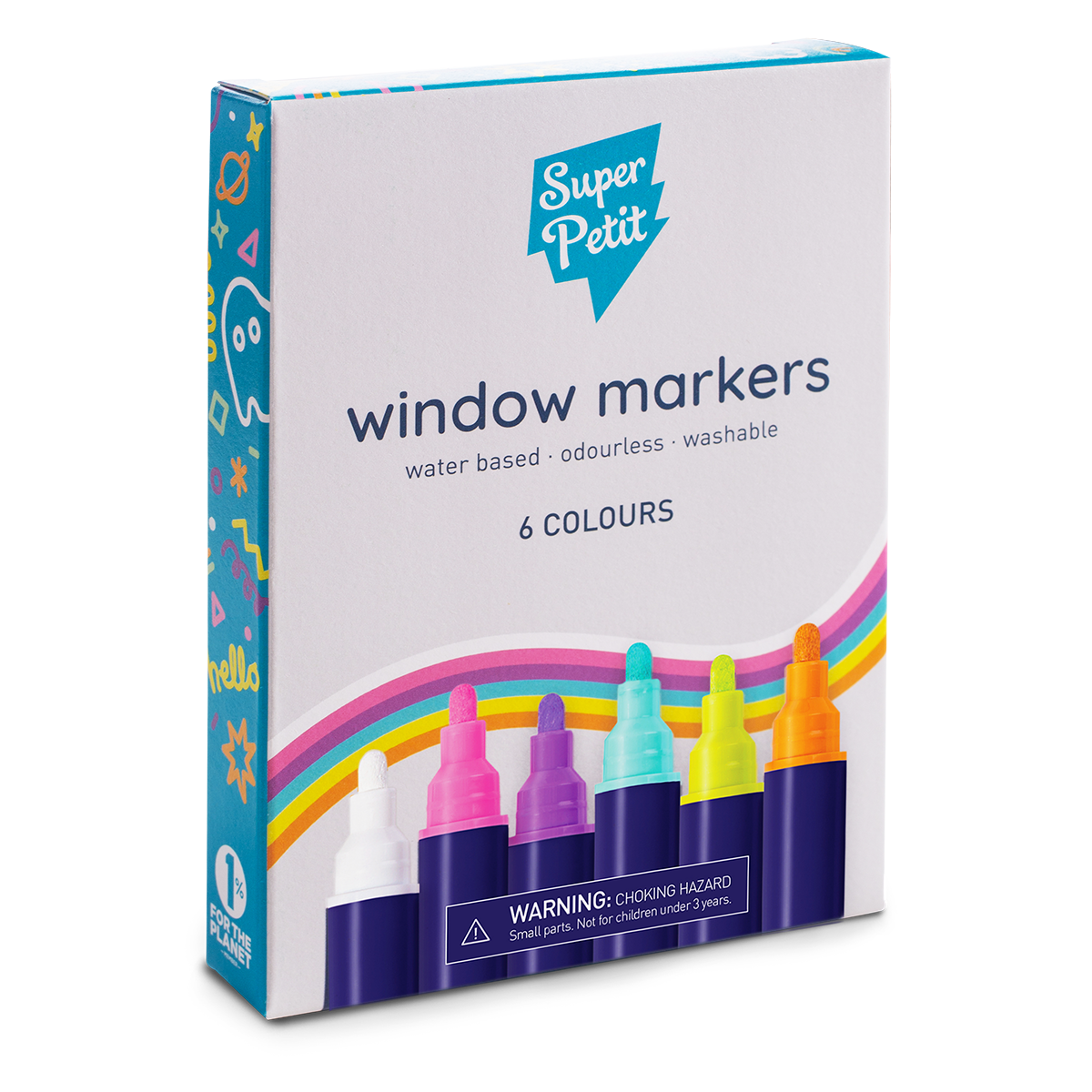 Set of 6 Erasable Glass and Mirror Markers