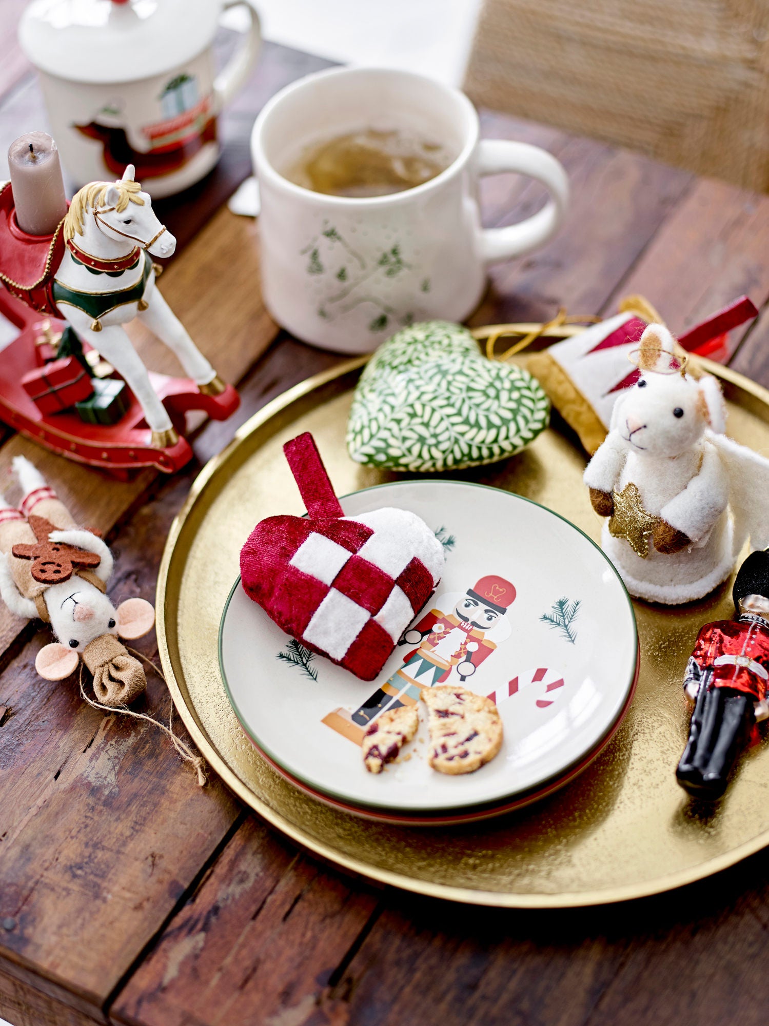 Christmas candle holder, Rocking horse