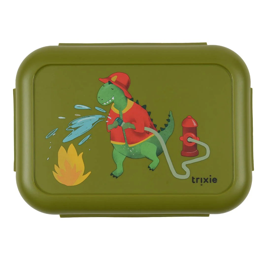 Porta pranzo con clip, Pompiere Dinosauro