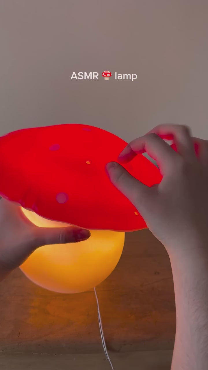 Lampada da notte Fungo medio rosso