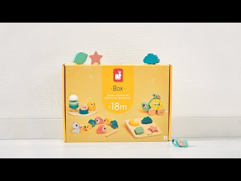 Janod box, Wooden toys for 18 months - Fine motor skills