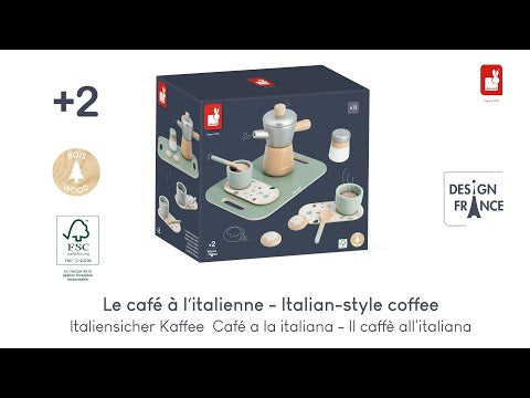 Italian coffee in wood