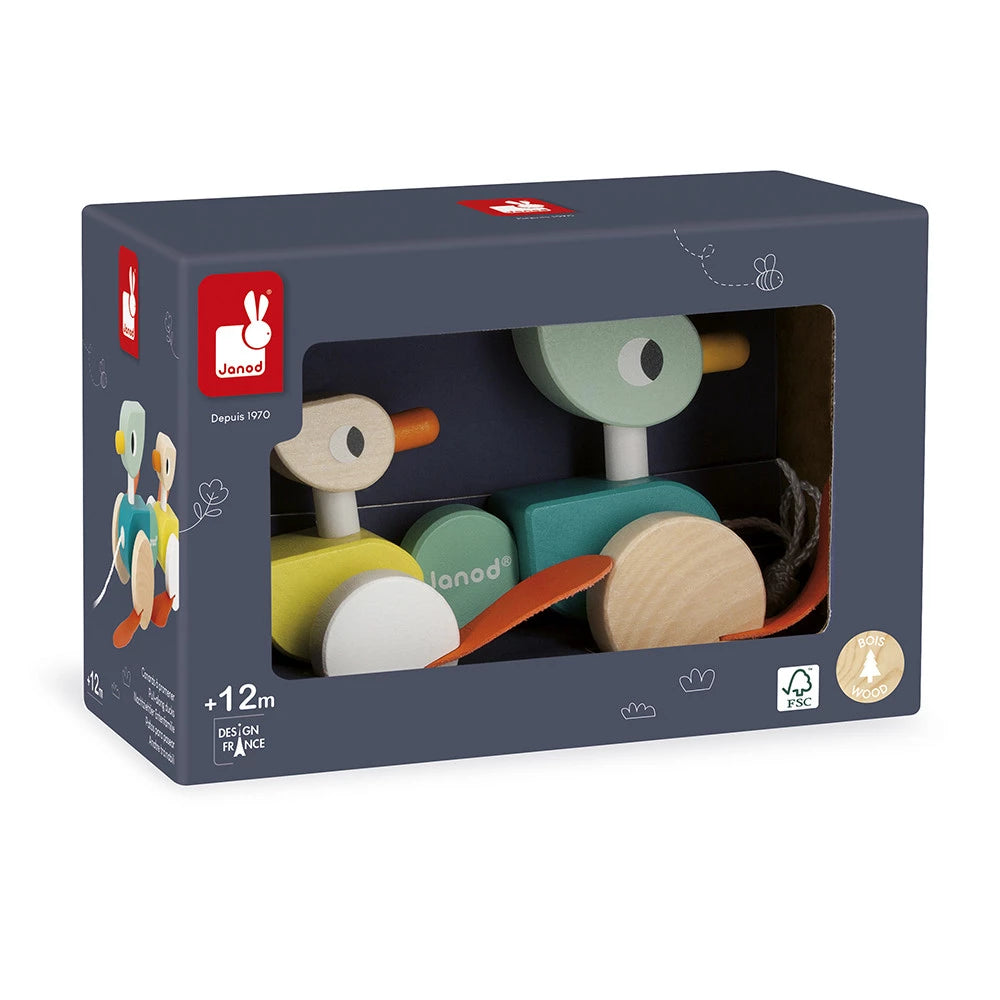 Wooden Pulling Ducks