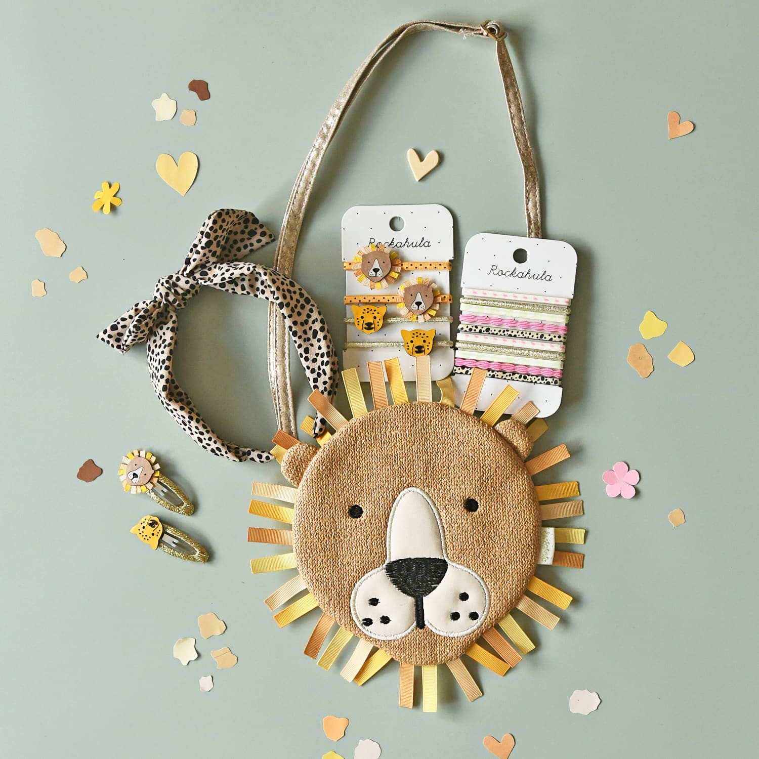 Lion and tiger hair ties