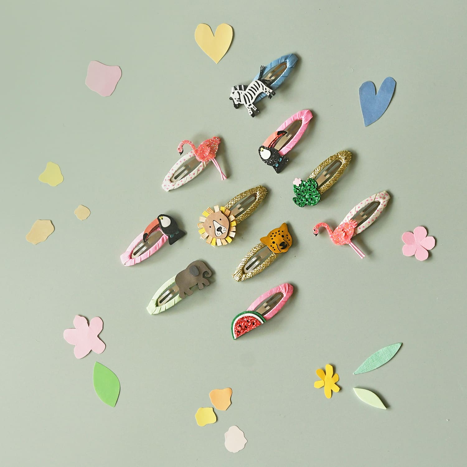 Safari Friends Hair Clips