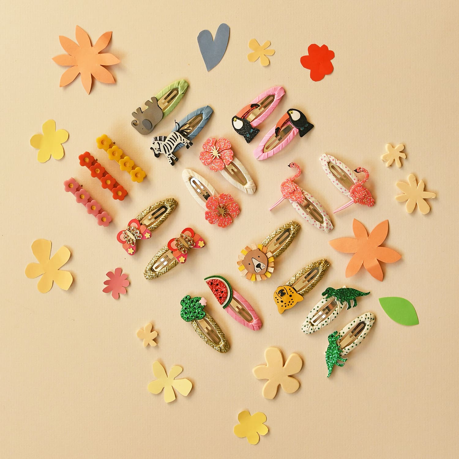 Lion and tiger hair clips