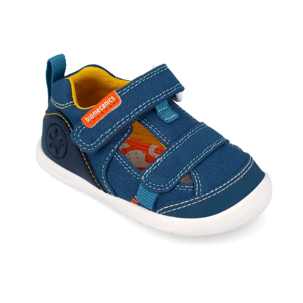Scarpe aperte barefoot in canvas, Petrolio