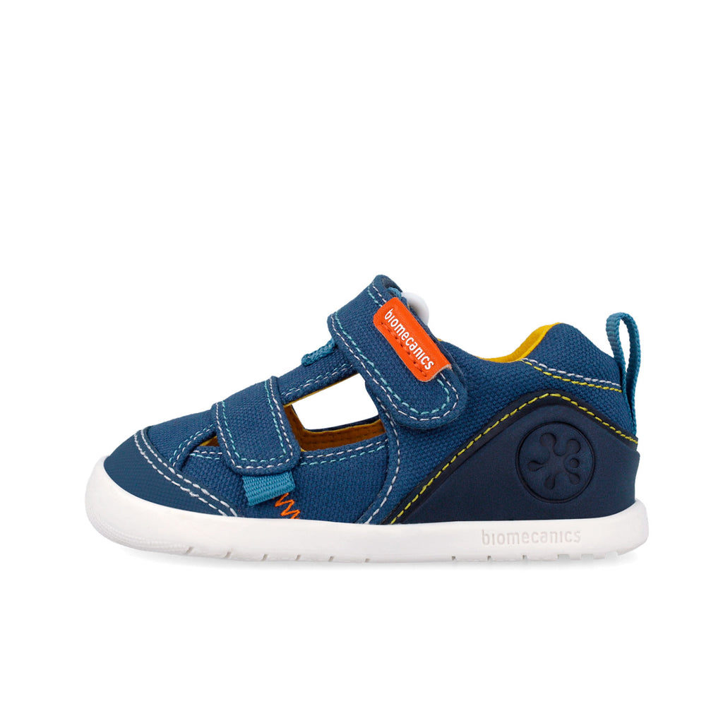 Scarpe aperte barefoot in canvas, Petrolio