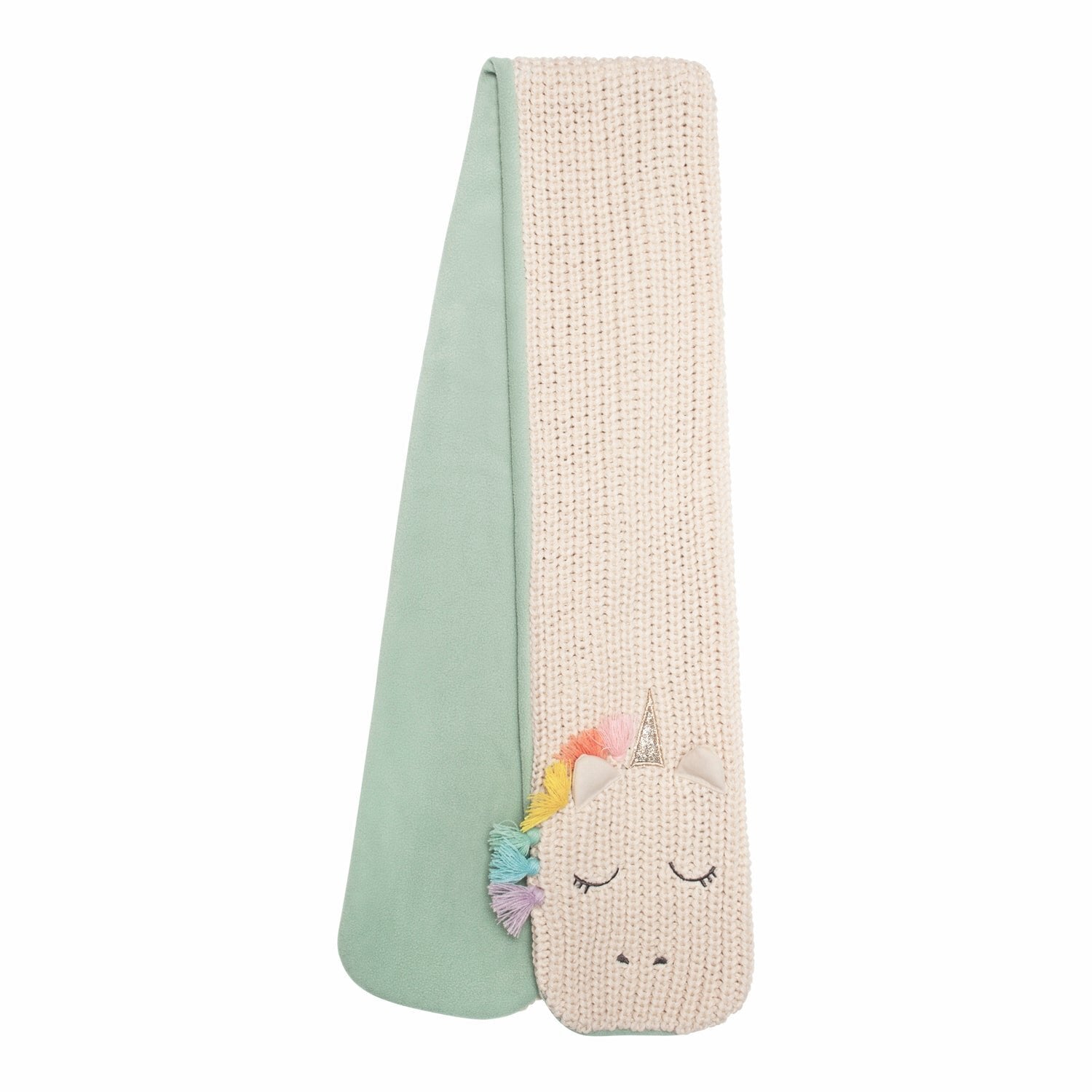 Sciarpa in maglia, Unicorno arcobaleno