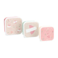 Set of 3 food containers, Birds