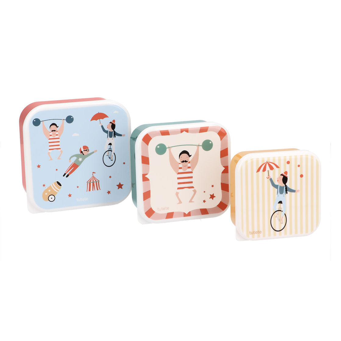 Lot de 3 boîtes alimentaires, Cirque