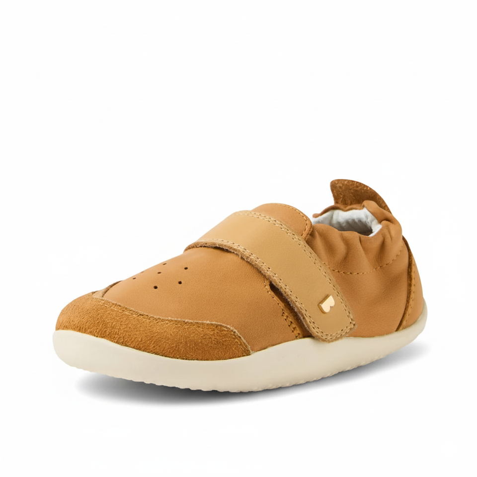 Leather first-step shoes, Xplorer Ripple Pumpkin