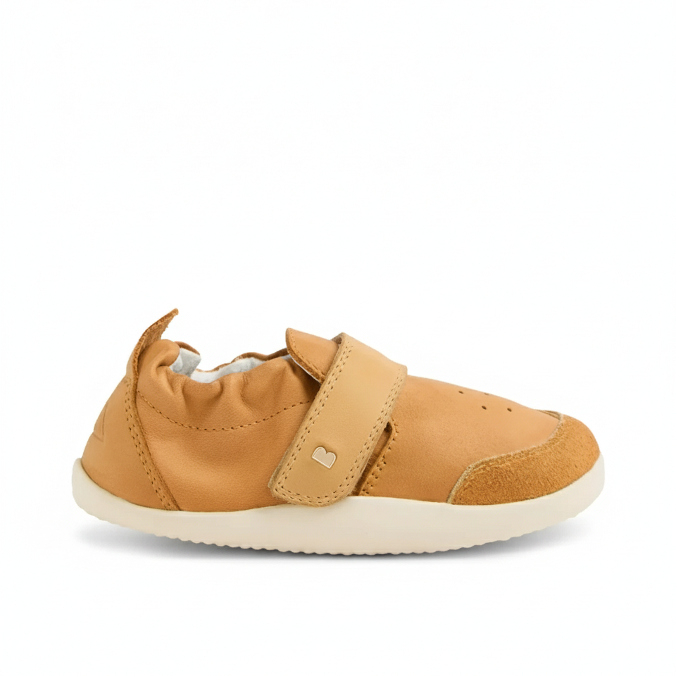 Leather first-step shoes, Xplorer Ripple Pumpkin