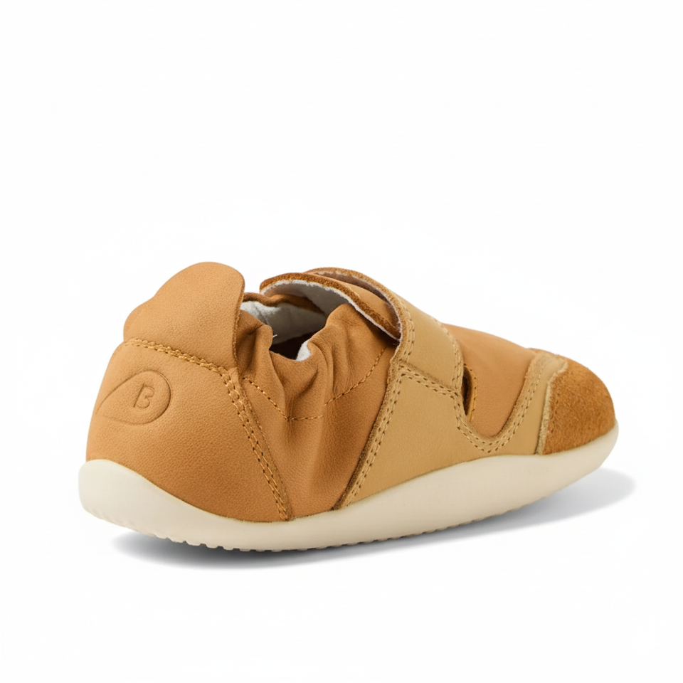 Leather first-step shoes, Xplorer Ripple Pumpkin