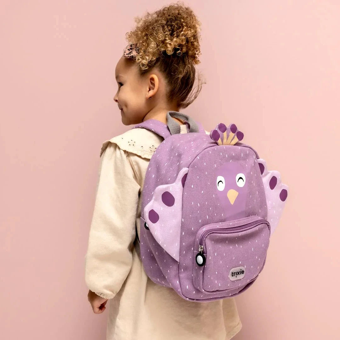 Zaino Pavone grande idrorepellente, 3-5 anni